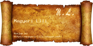 Megyeri Lili névjegykártya