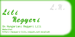 lili megyeri business card